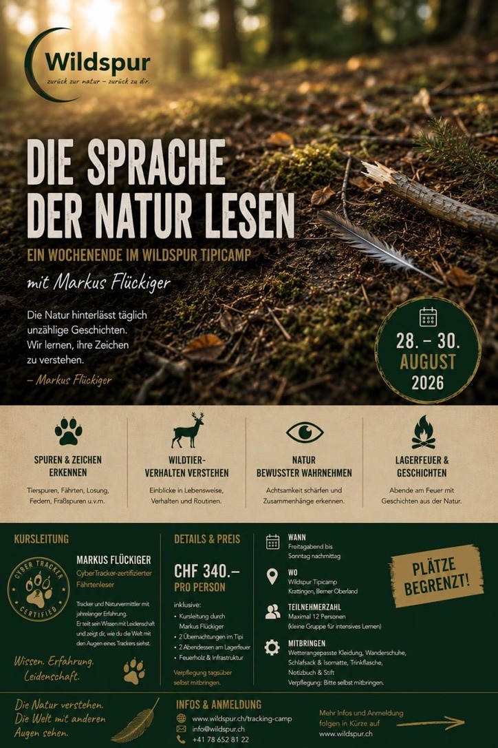 Spurenlese Kurs in der Nähe von Thun. CyberTracker